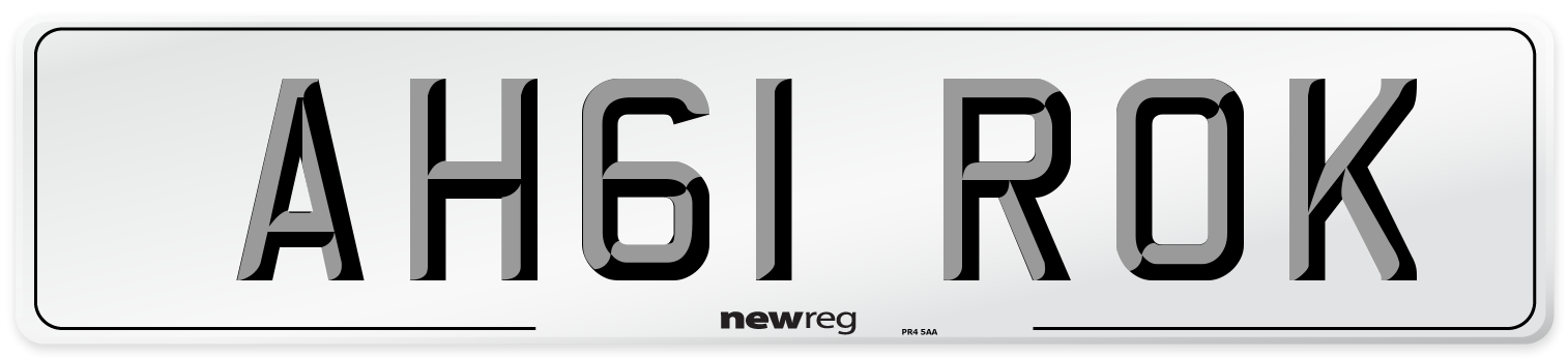 AH61 ROK Number Plate from New Reg